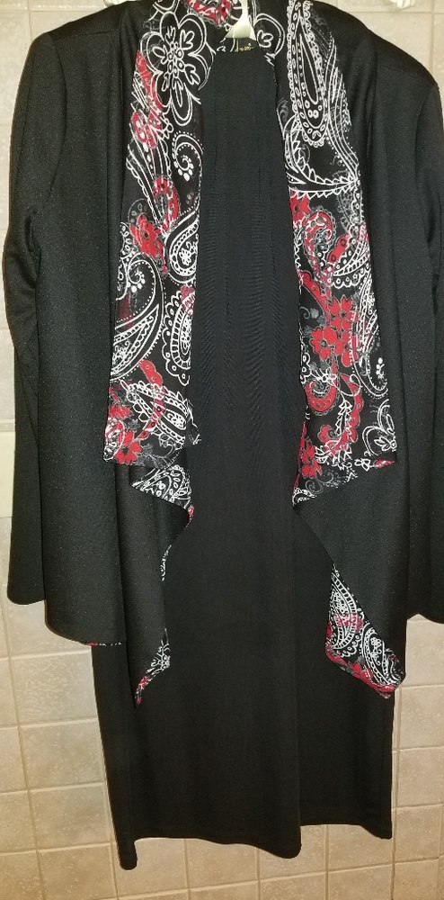 Women's Essentials by ABS Black Dress with Blazer